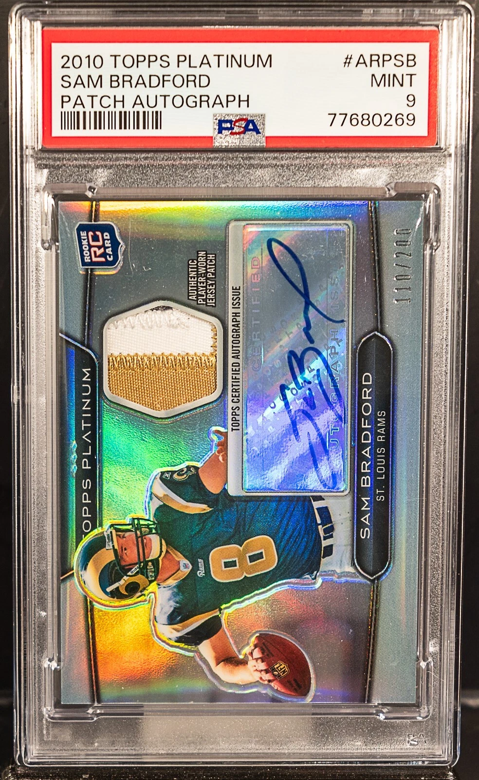 Sam Bradford Topps Platinum Patch Autograph #ARPSB Base