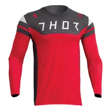 Thor Prime Rival Red and Gray MX Off-Road Jersey Men's Sizes SM - XL