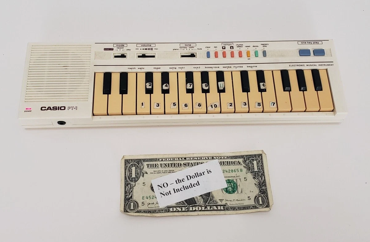Casio PT 1 Mini Small Keyboard TESTED and Working Vintage Synth Keys