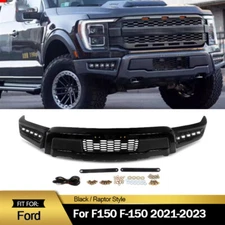 Front Bumper Kits For 2021 2022 2023 Ford F150 F-150 Raptor Style W/LED Lights