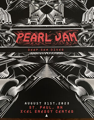 PEARL JAM POSTER Tour 2023 St Paul Minnesota 8/31/2023