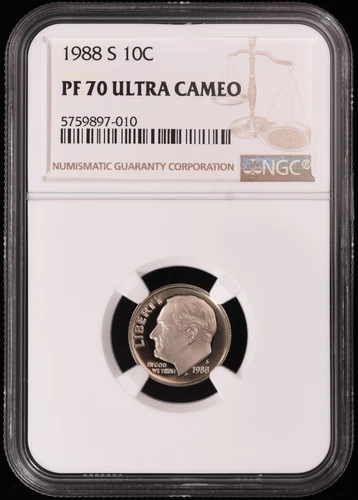 1988-S Roosevelt Dime NGC PF 70 RD ULTRA CAMEO