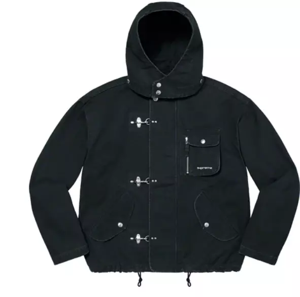 Supreme Canvas Clip Veste Homme XL Noir Clip Homard Clip Workwear Skate Streetwear