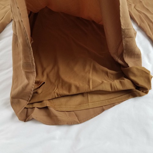 NEW ENTRO Camel Brown Long Sleeve Boho Festival Top Size Medium - Picture 5 of 8
