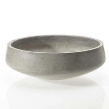 Round Grey Concrete Bowl Planter Pot for Plants