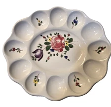 Vintage Horchow Italy Deviled Egg Platter 10"x8.5"