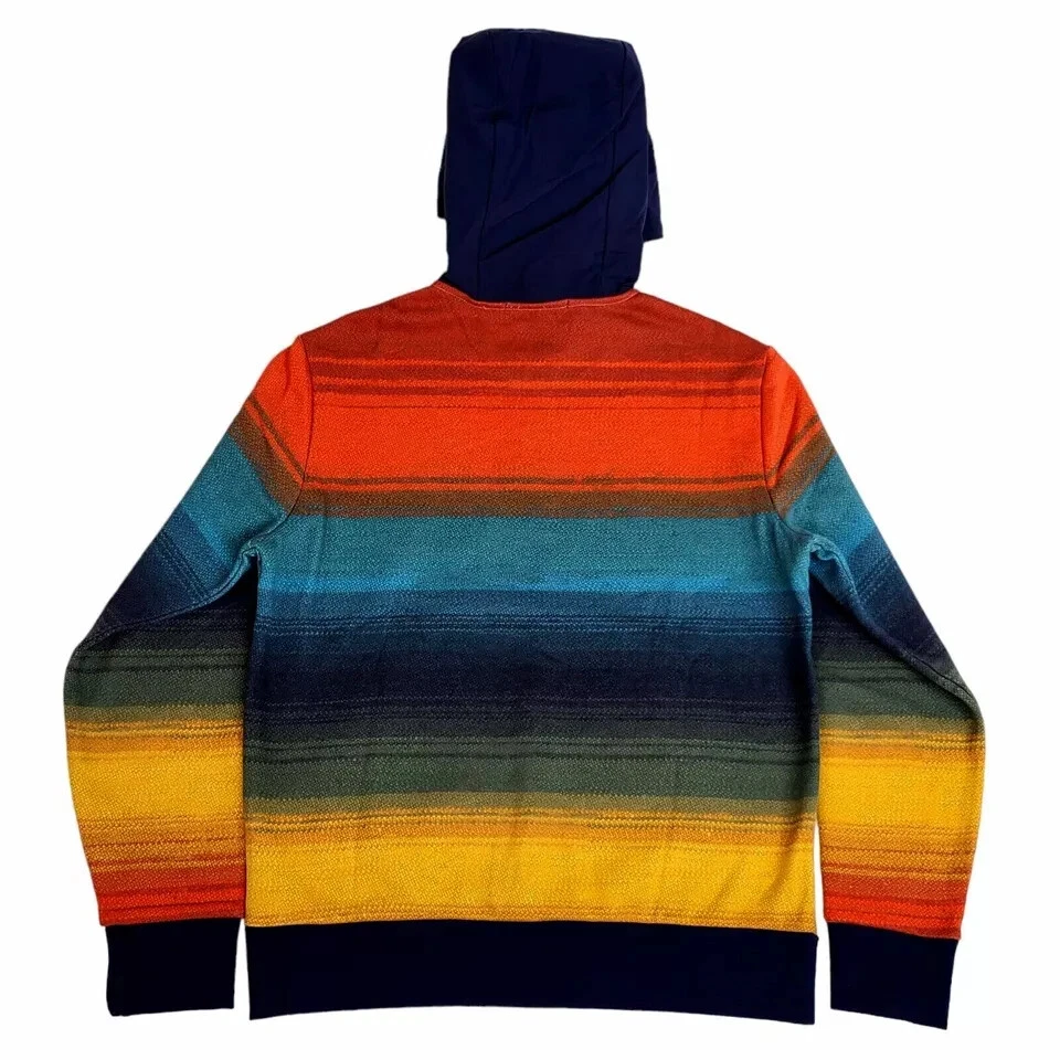 Polo Sport Ralph Lauren Para Hombre Talla S Ombre Rayas Cuarto Cremallera Polar Sudadera con Capucha Foto 2 de 4