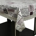 PVC Printed 6 Seater Dining Table Cover Rectangle Shape 54 X 78 in US