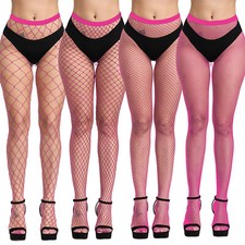 Womens Coloured Fishnet Dance Tights - Micro Wide Whale Fish Party Nets UK 6-16