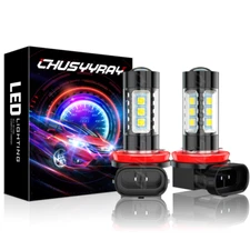 LED Fog Light Bulbs H8 H16 H11 Fog Light Bulb White 6500K High Power DRL Lamps