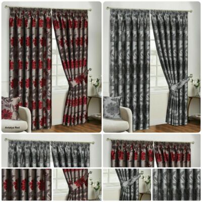 Gefütterte Top Qualität Vorgefertigte Zimmer Bleistift Plissee Jacquard Material Vorhänge*