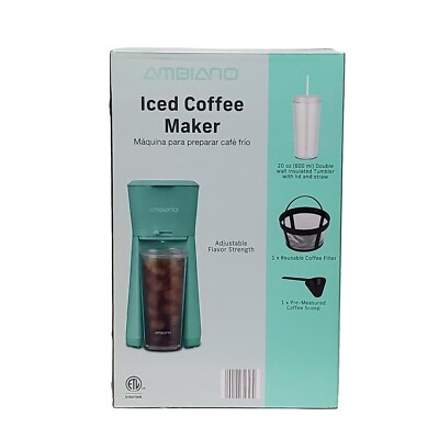 Ambiano Iced Coffee Maker Aqua New 700W With 20oz Tumbler | eBay