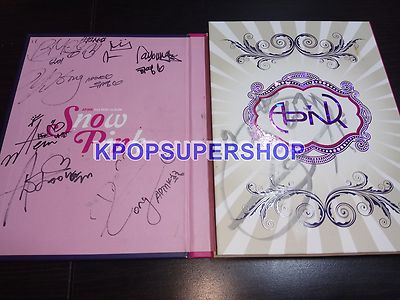 APink 2nd Mini Album - Snow Pink Autographed Signed Inside Front