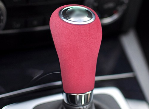 Central Console 09-15 Pink Suede For Benz C/E Class GLK GLS Gear Shift Knob Trim - Picture 3 of 6