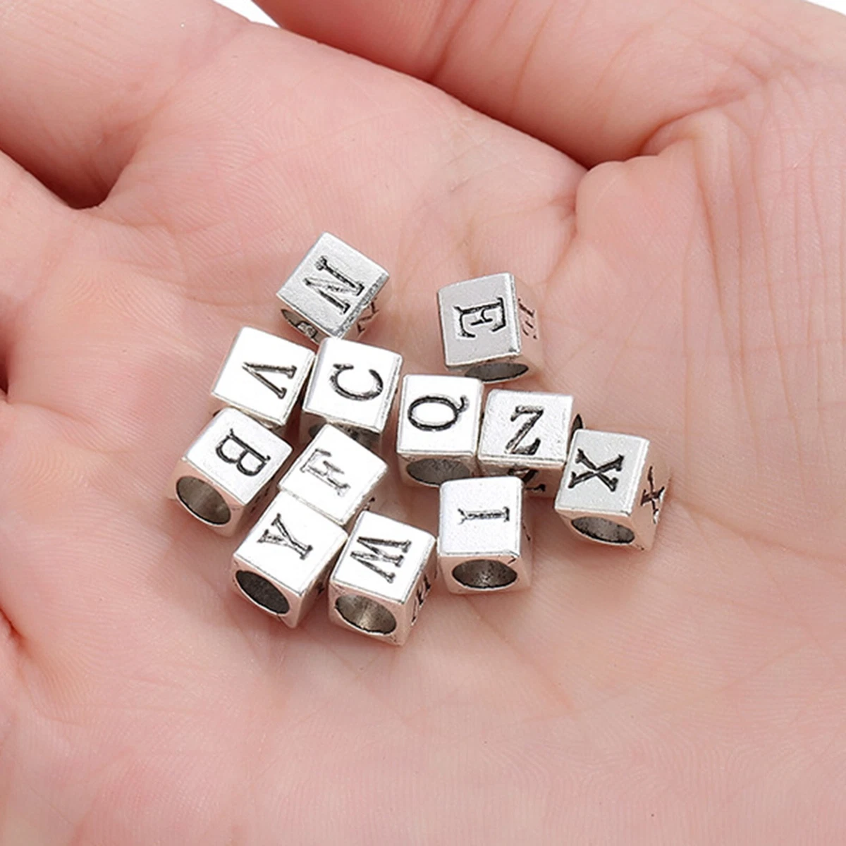 Buy Wholesale China 925 Sterling Silver Alphabet Beads 26 Letters