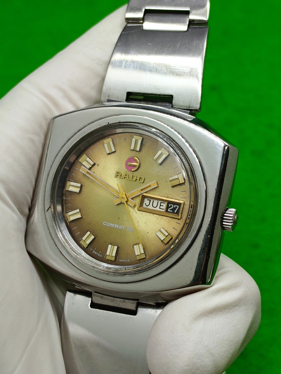 vintage RADO CONWAY 30 watch Automatic 25 Jewels Day / Date