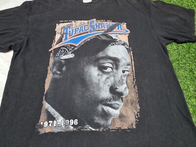 rare Vintage Tupac Shakur Memorial T-Shirt 2Pac Rap Tee Hip Hop