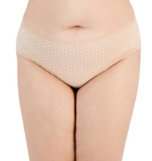 Женское хипстерское нижнее белье JENNI Intimates с кружевной отделкой, в горошек, XXL
