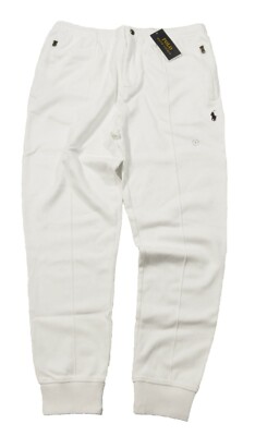 Polo Ralph Lauren Men's White Cotton Interlock Jogger Pants | eBay