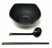 TJ Global 56 Ounce Large Melamine Japanese Ramen Noodle Soup Bowl Set Hard Pl...