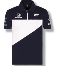 Scuderia AlphaTauri Men's F1 Formula 1 2021 Team Polo Shirt Blue XL