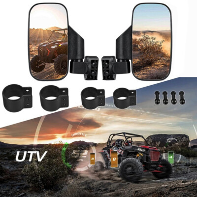 2x Side Adjust Rear View Mirrors For Can-Am Defender HD8 HD10 HD5 Max 2016-2023