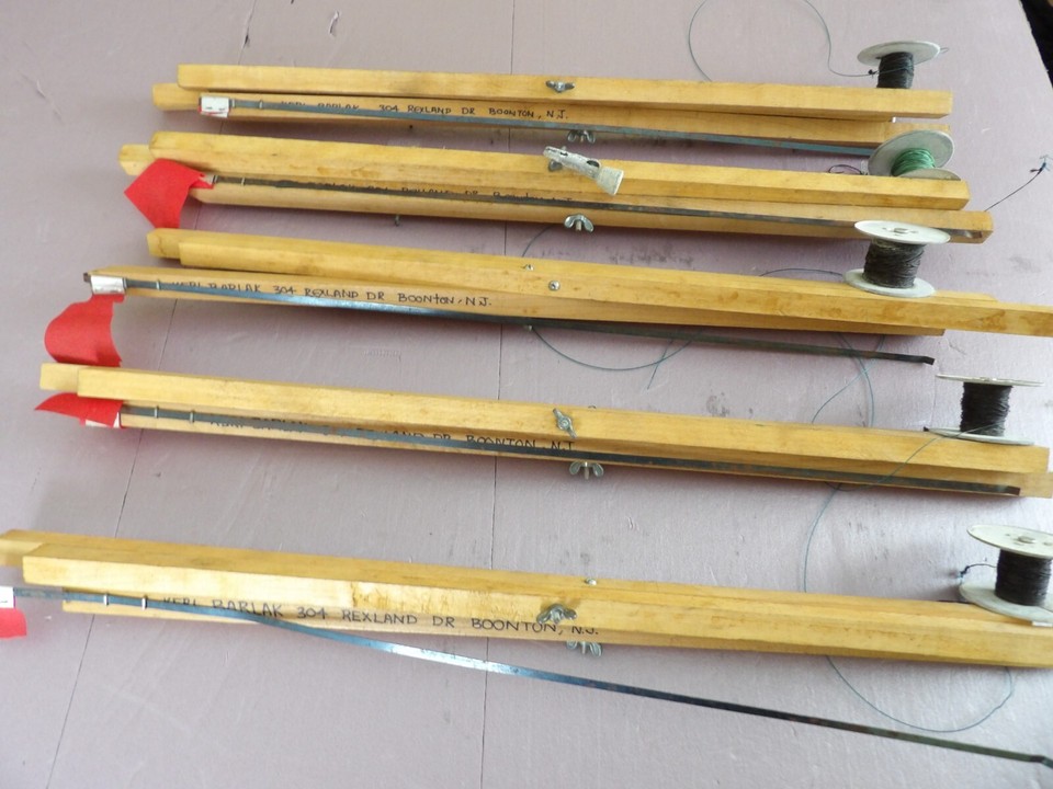 Vintage Wood Ice Fishing Tip Ups Lot Of 5 eBay