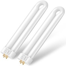 Bug Zapper Bulb 15W U Shaped Twin Tube 4-Pin Base 2 Pack for Outdoors