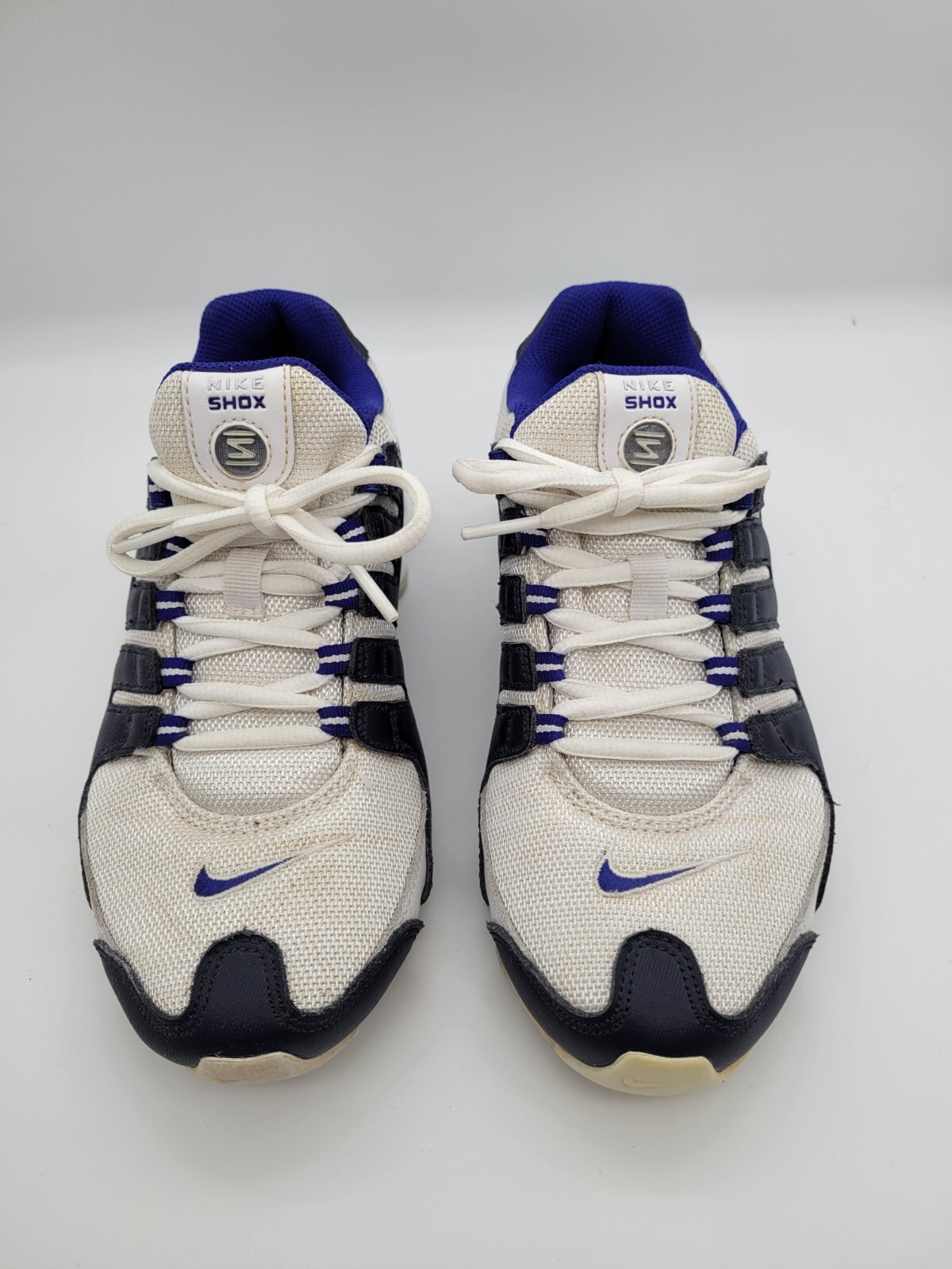Nike Shox NZ Womens Size 6.5 Shoes Dusty Gray Brave Blue Summit White Violet image 6