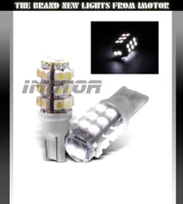 2 X 12V PURE WHITE 26-LED SMD 168/194/T10/W5W DOME MAP INTERIOR LIGHT BULBS