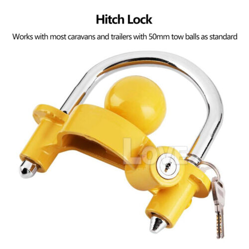 Universal High Security Hitch Lock Caravan Trailer Coupling Tow Ball Lock - Picture 3 of 8