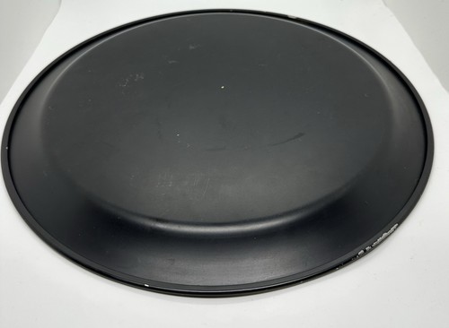 Vintage handbemalt Toleware groß rund 13" schwarz Serviertablett Floral - Bild 5 von 7