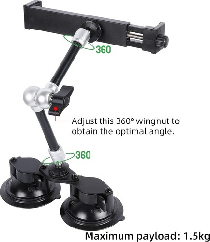 Tablet Mount for Truck, Ultra-Durable Metal iPad Holder with Super Dual black - 第 2/6 張圖片