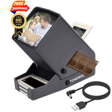 35mm Slide and Film Viewer, Negative Scanner, Desk Top LED Medium, Black
