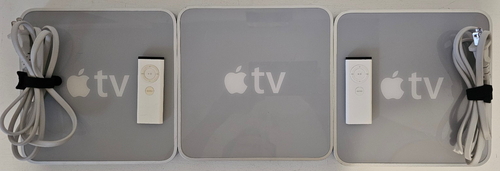 2007 Apple TV 1. generacji urządzenie do strumieniowania multimediów Mdl A1218 2 przewody 2 piloty - Zdjęcie 1 z 5
