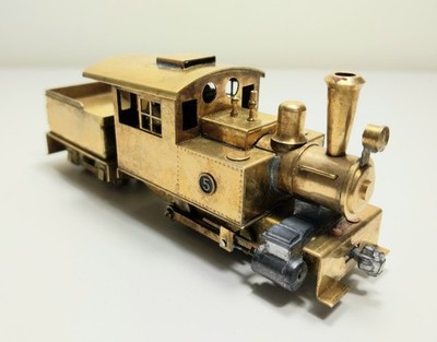 HON3 BRASS Ken Kidder 0-4-0 Industrial/Logging Locomotive w/ 4 Wheel Tender