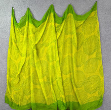 Women's Green Abstract Sheer Shawl Wrap Scarf Lightweight Boho 68x42