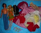 VTG MOD ERA Barbie PJ KEN doll & Clothing Lot