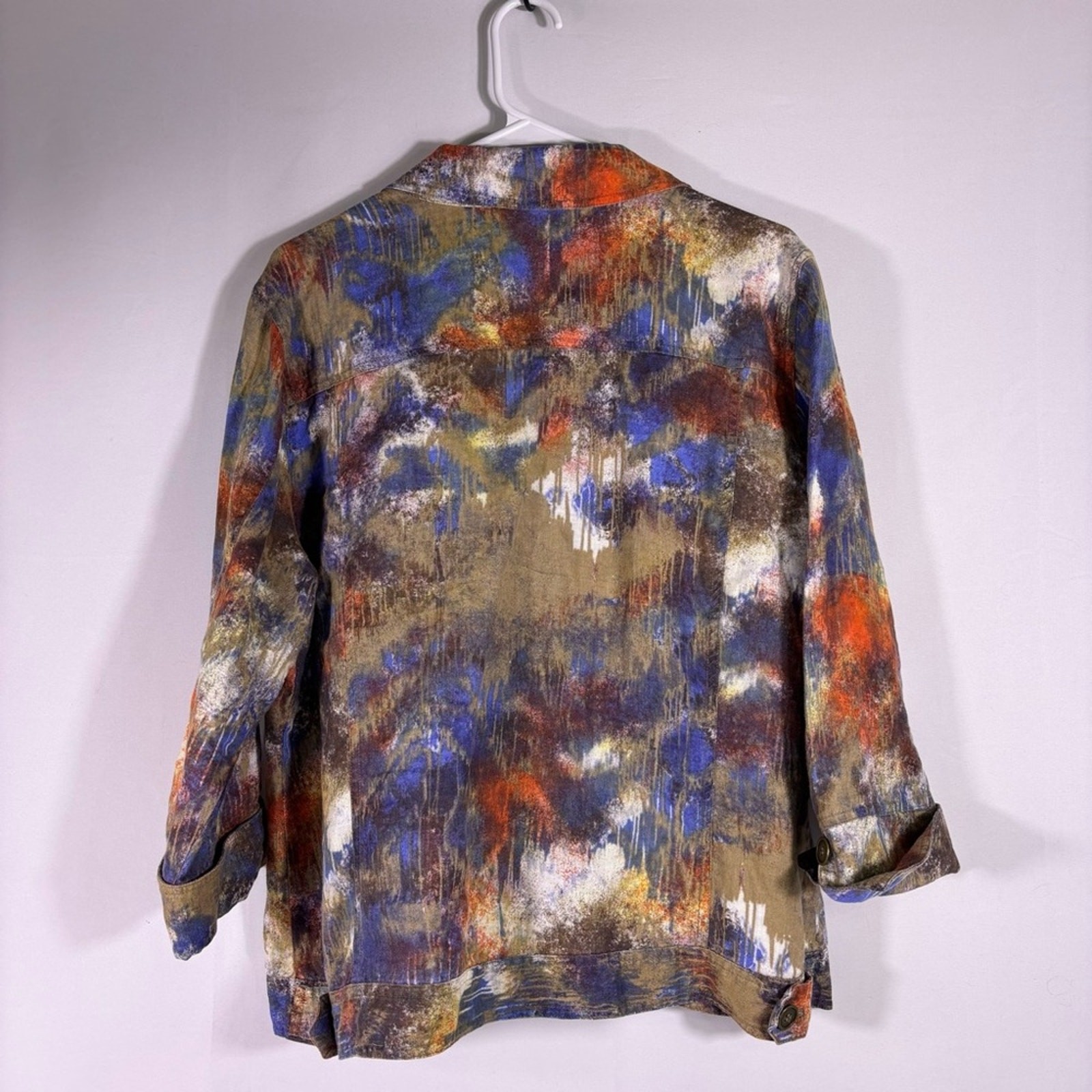 Multiples Multicolor Painterly Button-Front Shirt… - image 2