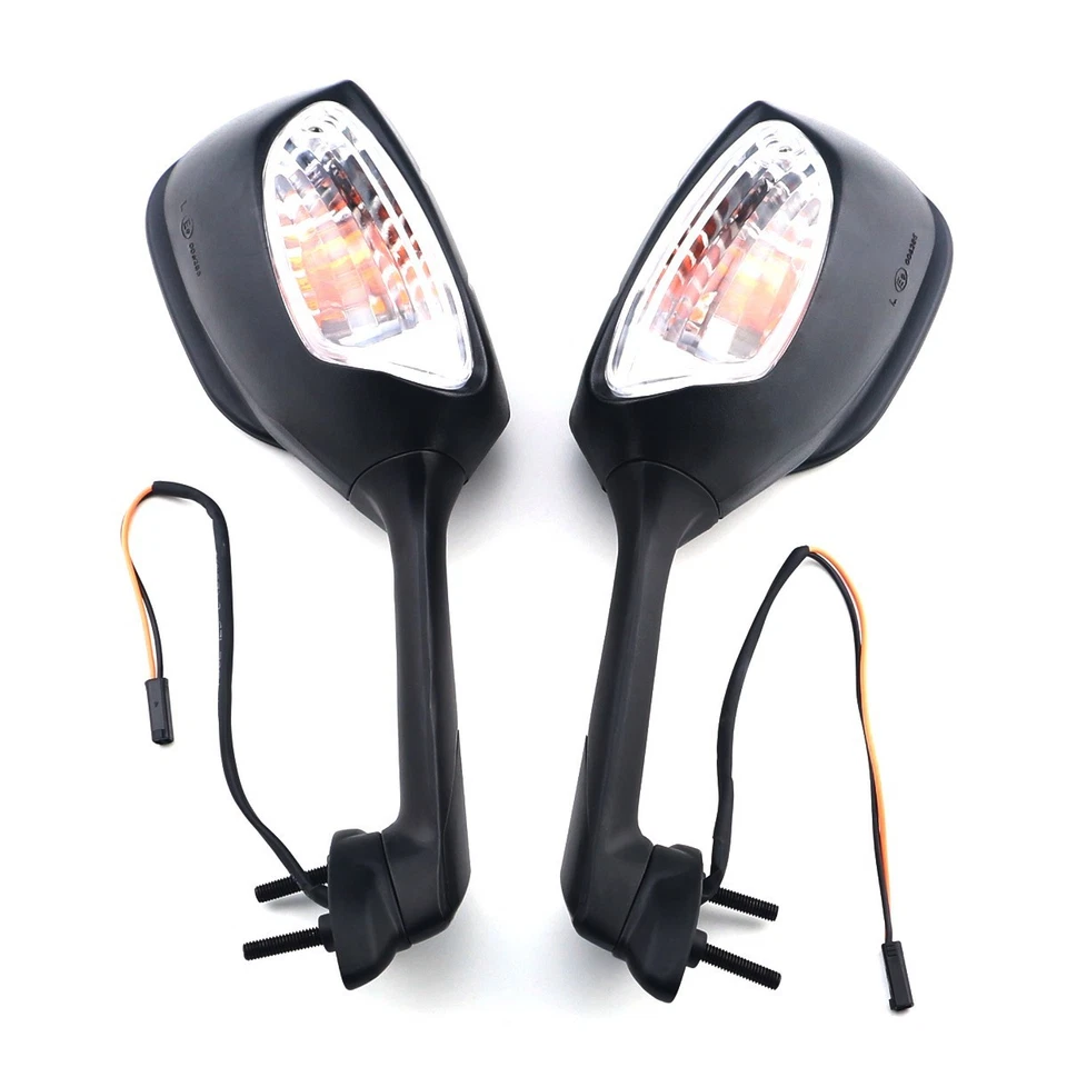 Foldable Rearview Mirrors & Turn Signals Light For Suzuki GSXR600/750 2006-2024 - Изображение 3 из 4