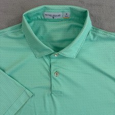 Peter Millar Featherweight Performance Golf Polo Shirt in Art Deco Men Medium