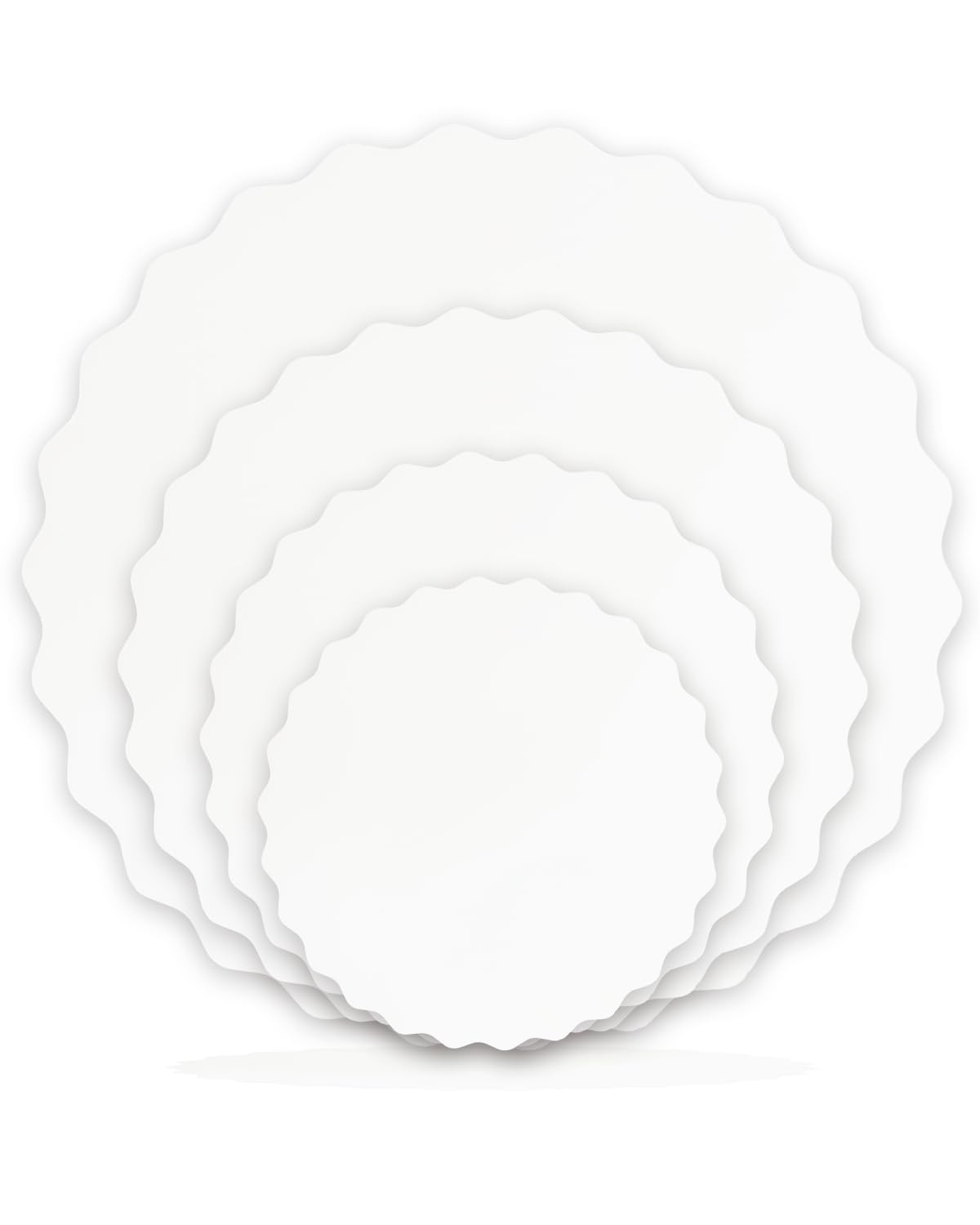 New Best qiqee 10 Inch White Wave Cake Boards Round 15-Packs Circles Rounds Base