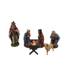 Vintage Manger Nativity Replacement Pieces Rubber Plastic Made in Germany Set of
