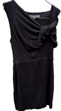 Trina Turk Women's Twisted Front One-Shoulder Little Black Dress Size 6 Viscose