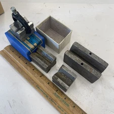 4 Vintage Machinist Set-up, V-Blocks, Shop Made and Others, sh6855