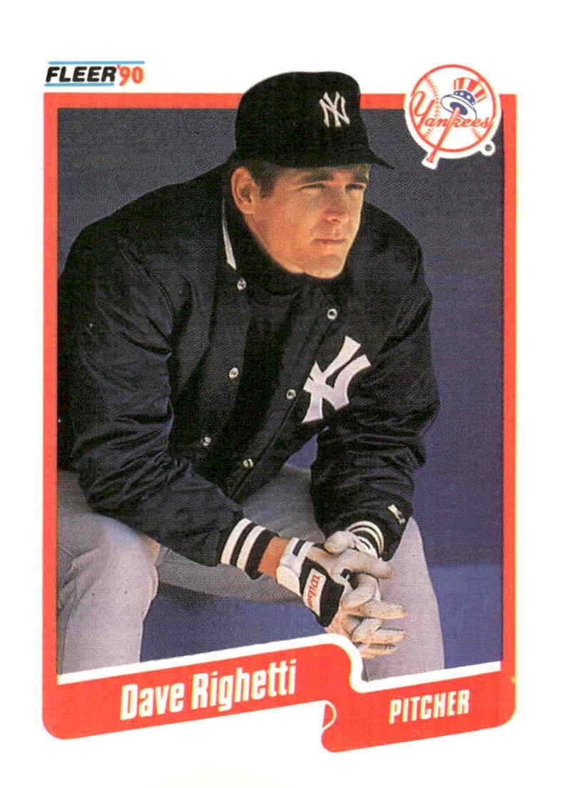1990 Fleer #453b Dave Righetti