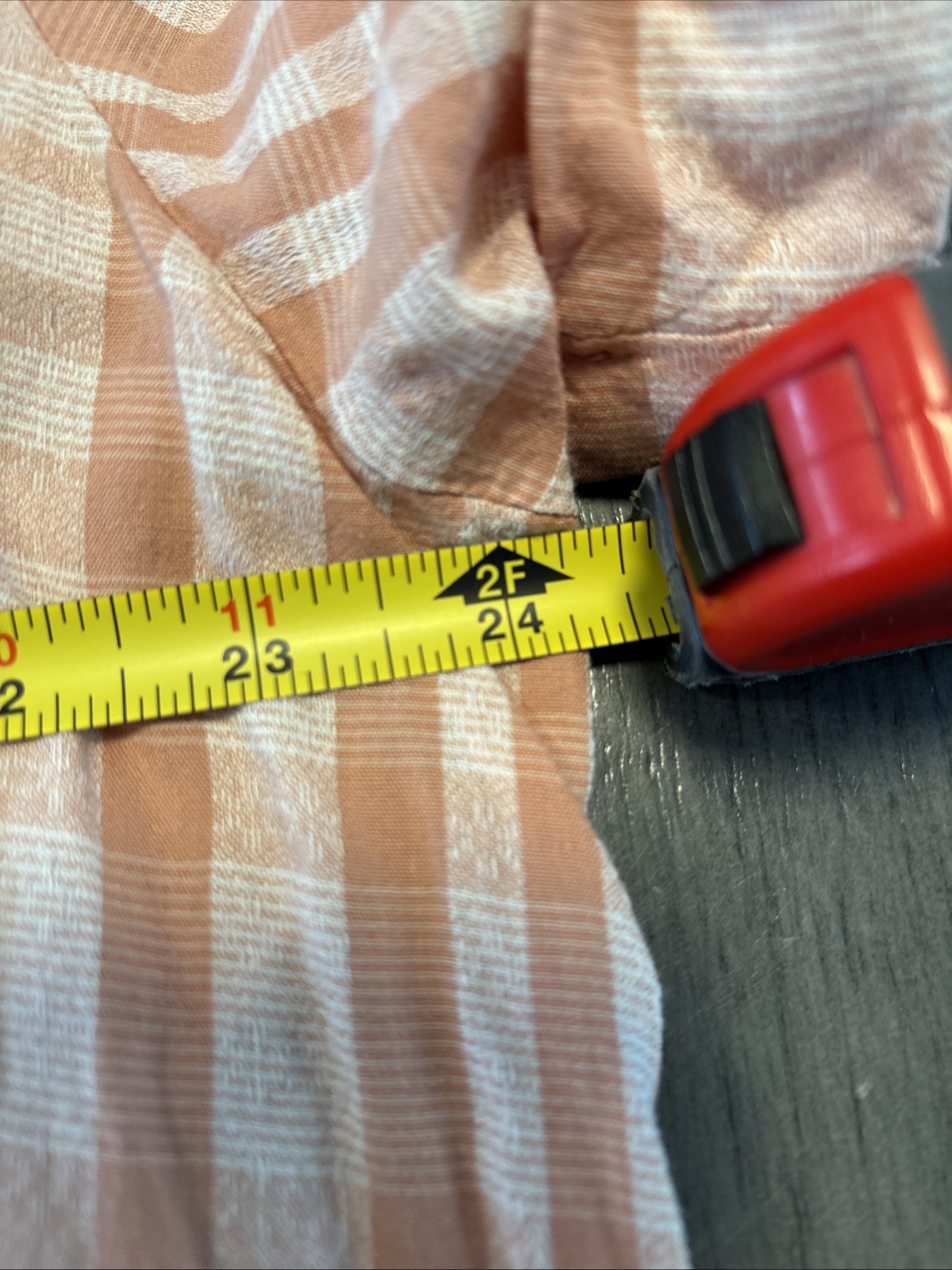 Universal Thread Coral Plaid Button Down Shirt Sh… - image 6