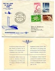Finland 1952 Olympic Games set Scandinavian Airways illust fdc Helsinki-Denmark