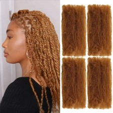 16 Inch 4 Bundles Afro Kinky Curly Braiding Bulk Hair For Mini Braiding Twist...