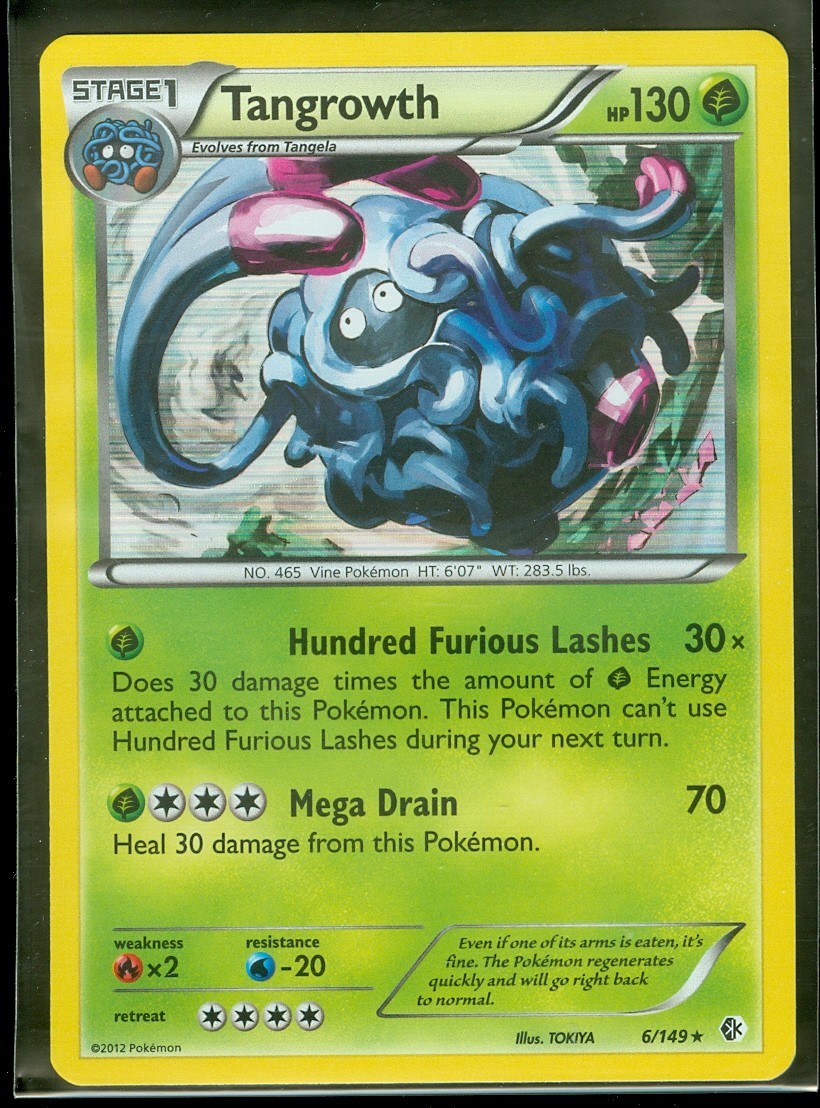 Pokemon TANGROWTH 6/149 Boundaries Crossed - RARE HOLO - NEAR MINT/MINT